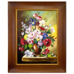  Obraz olejny ręcznie malowany Kwiaty 46x56cm