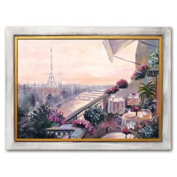  Obraz olejny ręcznie malowany 63x84cm Urokliwy Paryż