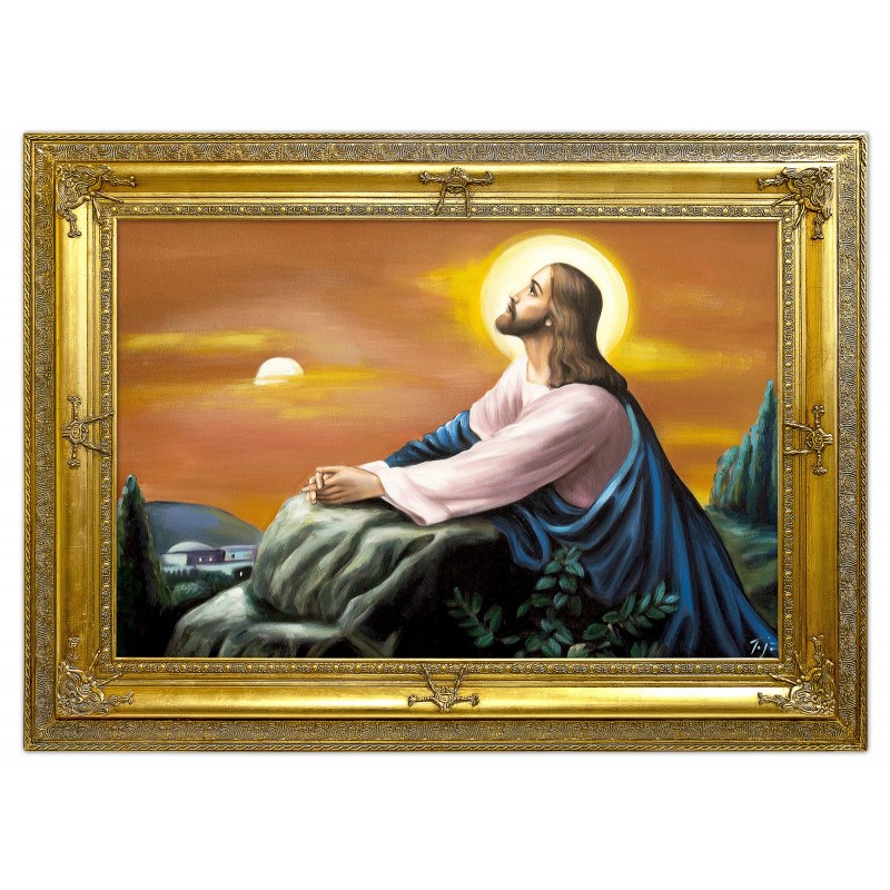  Obraz olejny ręcznie malowany Jezus Modlitwa w Ogrójcu 111x151cm