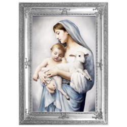  Obraz malowany Matka Boska z dzieciątkiem 111x151cm