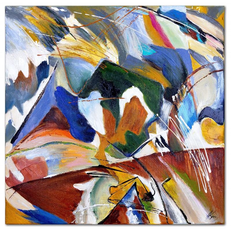  Obraz malowany Wassily Kandinsky 90x90cm