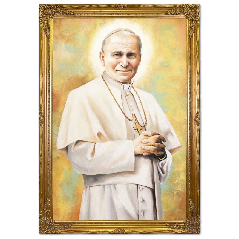  Obraz malowany Papież Jan Paweł II 94x134cm