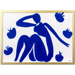  Obraz malowany Niebieska kobieta 113x153cm