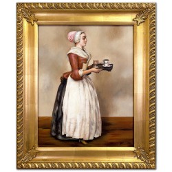  Obraz malowany Jean Etienne Liotard Dziewczyna z czekoladą 54x64cm