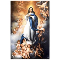  Obraz malowany Bartolomé Esteban Murillo Maryja Niepokalana w kolegiacie 80x120cm