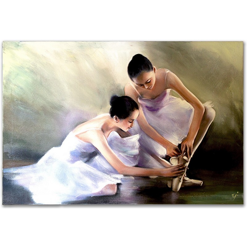  Obraz malowany Dwie baletnice 80x120cm