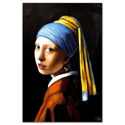  Obraz malowany Jan Vermeer Dziewczyna z perłą 60x90cm