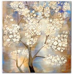  Obraz malowany Kwitnąca wiśnia 90x90cm