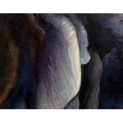 Obraz olejny ręcznie malowany 100x100cm Abstrakcja