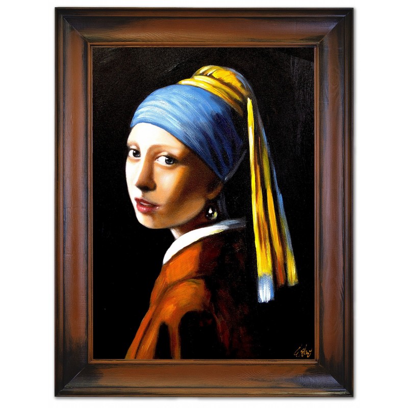 Obraz Jana Vermeera Dziewczyna z perłą malowany 65x85cm