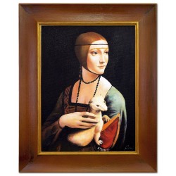  Obraz malowany Leonardo da Vinci Dama z gronostajem 45x55cm