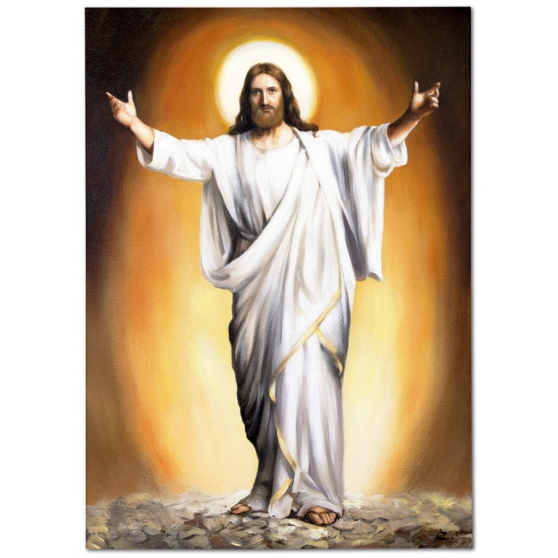  Obraz olejny ręcznie malowany Jezus Błogosławiący 110x150cm