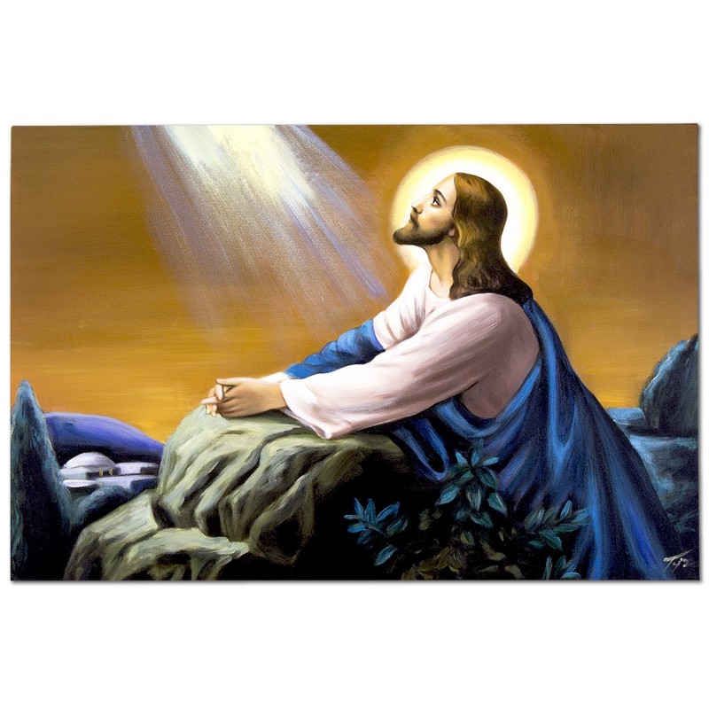  Obraz olejny ręcznie malowany Modlitwa w Ogrójcu 80x120cm