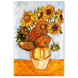  Obraz olejny ręcznie malowany Vincent van Gogh Słoneczniki 60x90cm