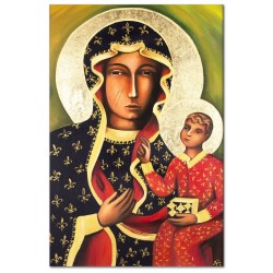  Obraz Matki Boskiej Częstochowskiej malowany 60x90 cm