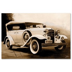  Obraz z autem retro 200x125 obraz ręcznie malowany na płótnie