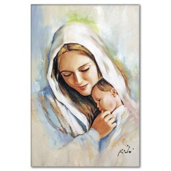  Obraz malowany Matka Boska z dzieciątkiem 120x180cm