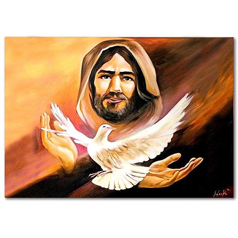  Obraz malowany Jezus Chrystus książe pokoju 60x90cm