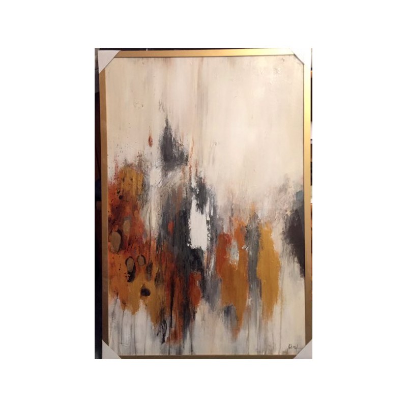  Obraz olejny ręcznie malowany 63x93cm Złota Mgła