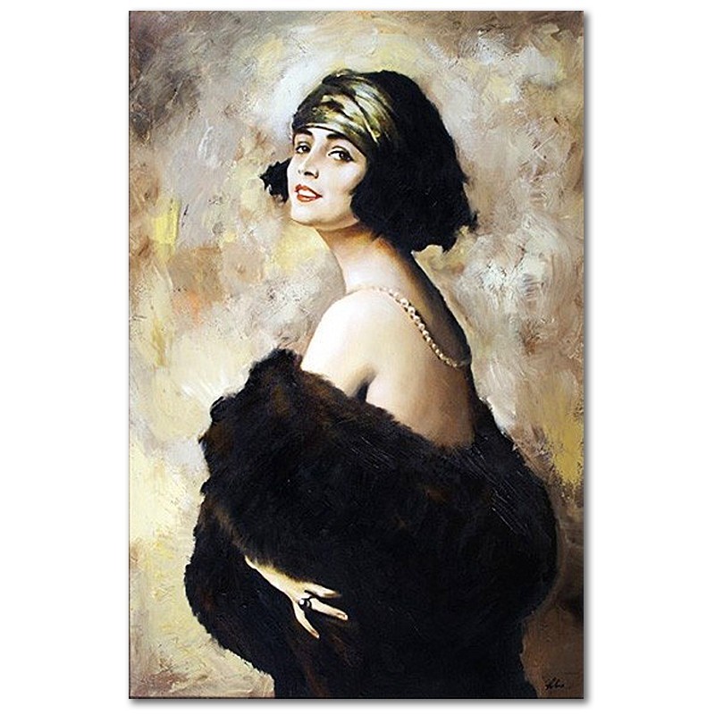  Obraz malowany Tadeusz Styka Pola Negri 60x90cm