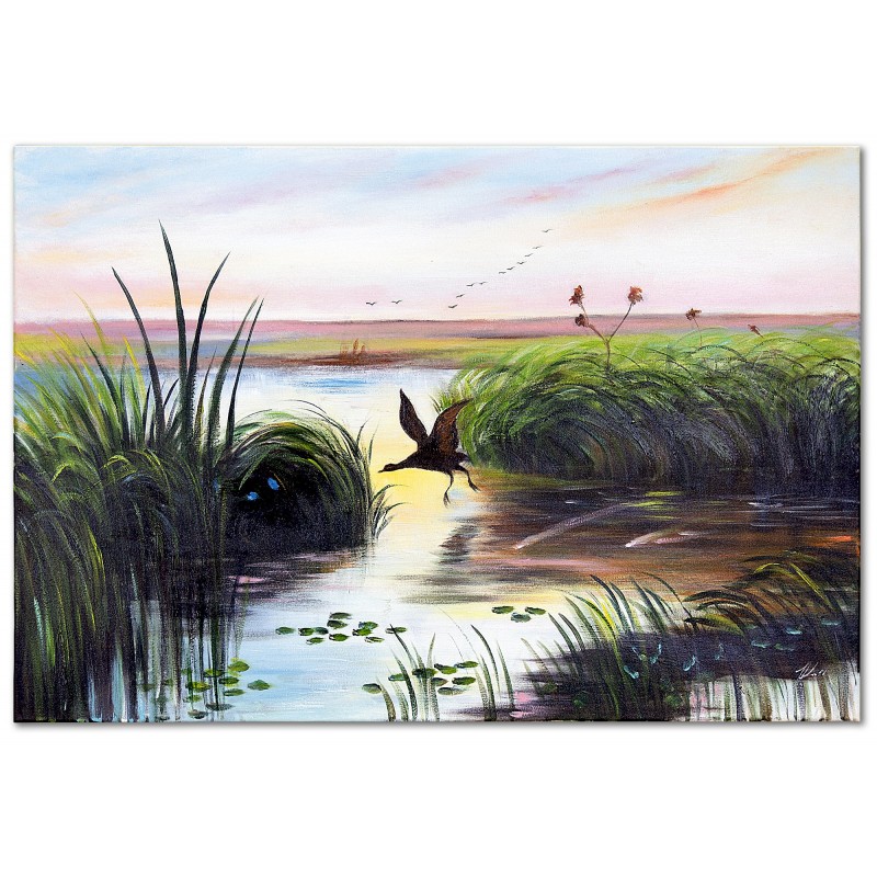  Obraz malowany Józef Chełmoński Kurka wodna 60x90cm