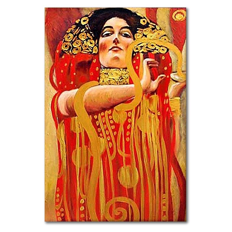  Obraz olejny ręcznie malowany Gustav Klimt Medycyna 60x90cm