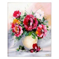  Obraz olejny ręcznie malowany Bukiet kwiatów 40x50cm