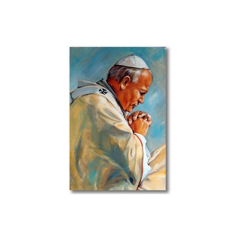  Obraz malowany Papież Jan Paweł II podczas modlitwy 120x180cm