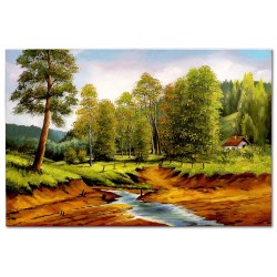  Obraz malowany Strumyk 80x120cm