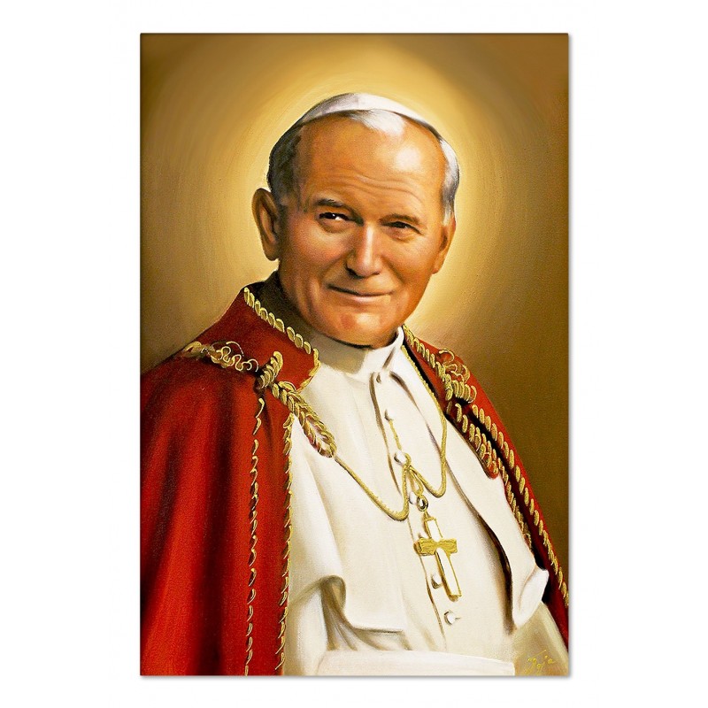  Obraz malowany Papież Jan Paweł II 60x90cm