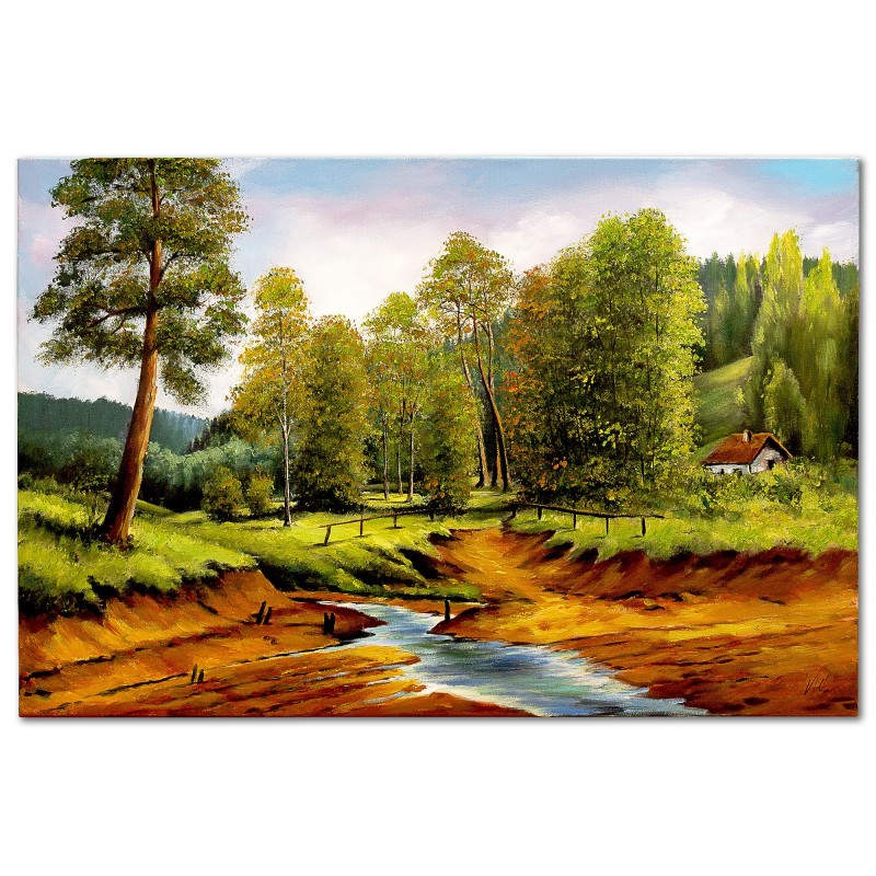  Obraz malowany Strumyk 60x90cm