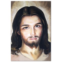  Obraz olejny ręcznie malowany Jezus Chrystus 80x120cm
