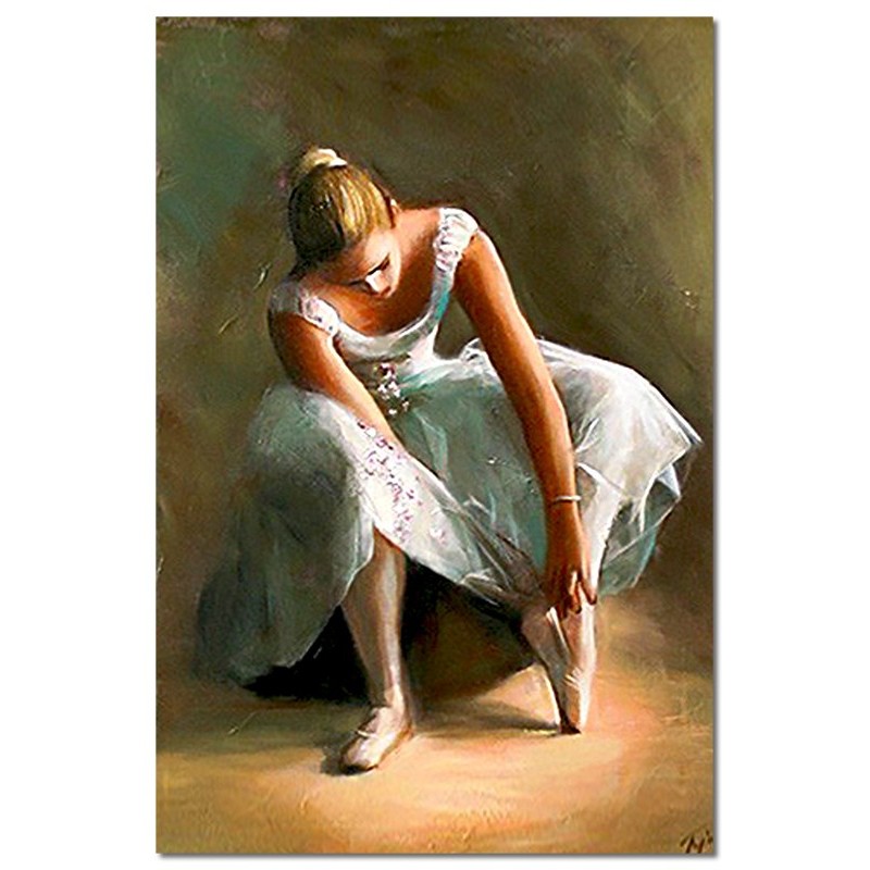  Obraz olejny ręcznie malowany Baletnica 80x120cm