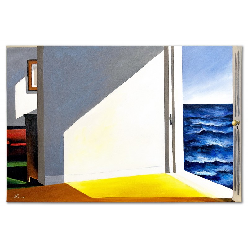  Obraz malowany Edward Hopper Pokój nad morzem 60x90cm