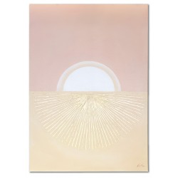  Obraz malowany Slońce na różowym niebie 110x150cm