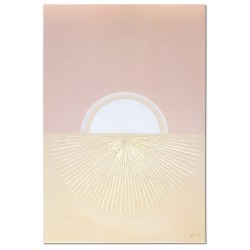  Obraz malowany Slońce na różowym niebie 80x120cm