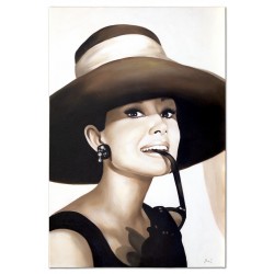  Obraz malowany Audrey Hepburn Portret 80x120cm