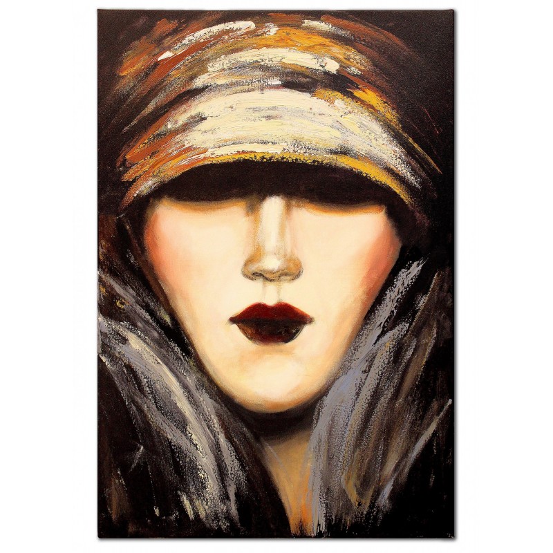 Obraz olejny ręcznie malowany Dama retro 80x120cm