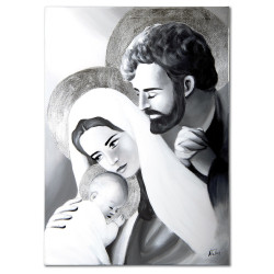  Obraz Świętej Rodziny na ślub 50x70cm malowany na płótnie olejny