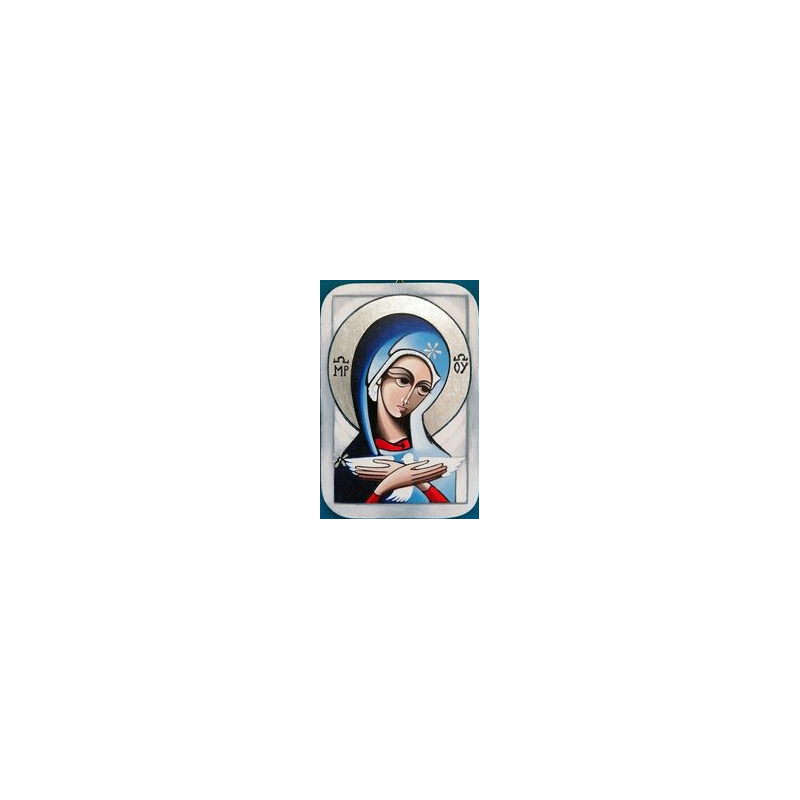  Obraz malowany Maryja z Duchem świętym 30x40cm