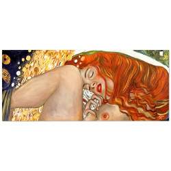  Obraz olejny ręcznie malowany 50x120cm Gustav Klimt Danae