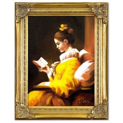  Obraz malowany Jean-Honore Fragonard Dziewczyna czytająca książkę 40x50cm