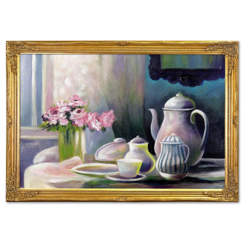  Obraz malowany Śniadanie 94x134cm