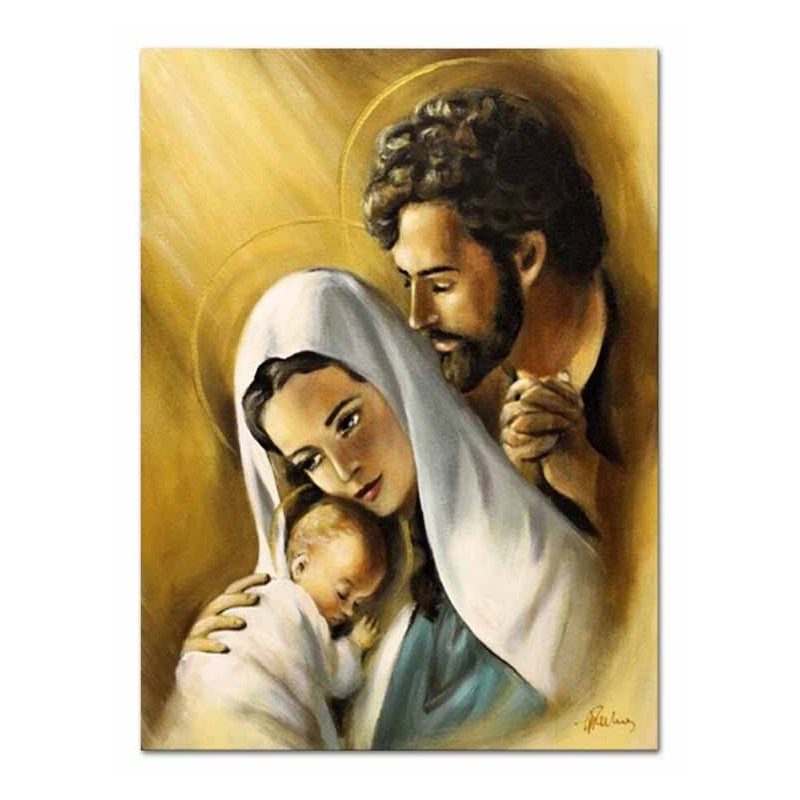  Obraz Świętej Rodziny na ślub 50x70 cm malowany na płótnie olejny