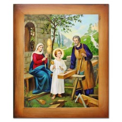  Obraz Świętej Rodziny na ślub 53x64 cm obraz olejny na płótnie w ramie