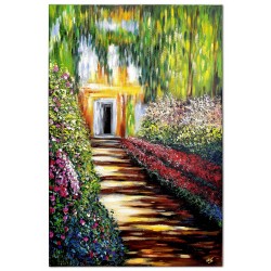  Obraz olejny ręcznie malowany Claude Monet Ogród w Giverny 80x120cm