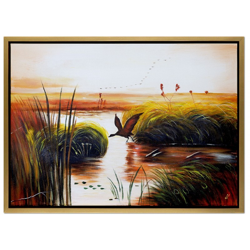  Obraz malowany Józef Chełmoński Kurka wodna 55x75cm