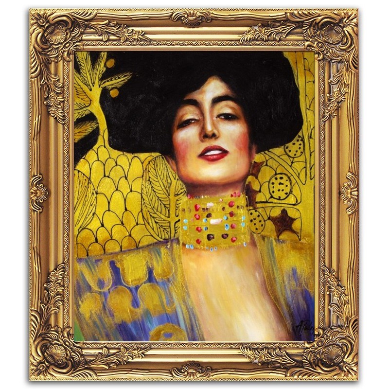  Obraz olejny ręcznie malowany Gustav Klimt Judyta kopia 54x64cm