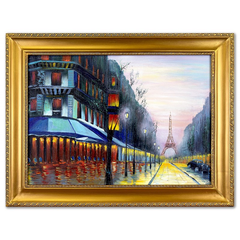  Obraz malowany Paryż Wieża Eiffla 65x85cm