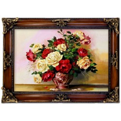  Obraz olejny ręcznie malowany Kwiaty 85x115cm